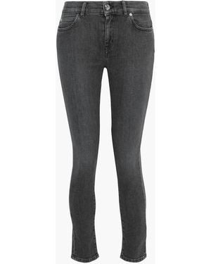 IRO Tober Cropped Low-rise Skinny Jeans - Grey
