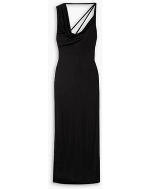 Michael Lo Sordo Twisted Draped Jersey Gown - Black