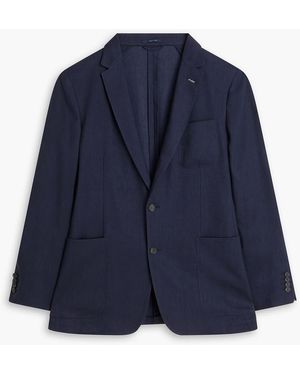 dunhill Linen-Blend Blazer - Blue