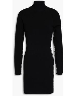 T By Alexander Wang Stretch-knit Mini Dress - Black