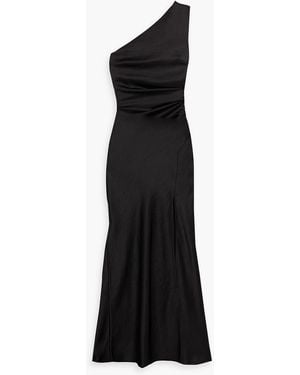 Bec & Bridge The Dreamer One-Shoulder Satin-Crepe Maxi Dress - Black