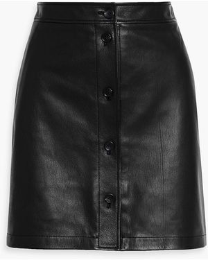Bally Leather Mini Skirt - Black