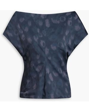 Rag & Bone Oberteil "evelyn" aus satin mit print - Blau