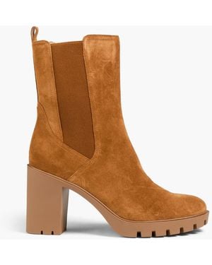 Veronica Beard Riley Suede Chelsea Boots - Brown