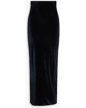 Maygel Coronel Cavana Velour Maxi Skirt - Black
