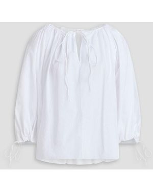 By Malene Birger Cotton-Poplin Top - White
