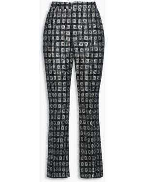 Marni Checked Jacquard Flared Trousers - Grey