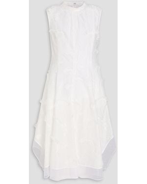 3.1 Phillip Lim Embroidered Fil-Coupé Cotton-Organza Dress - White
