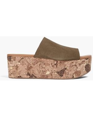 See By Chloé Liana Suede Platform Mules - Green
