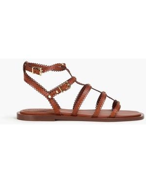 Zimmermann Sandalen aus lasergeschnittenem leder - Braun