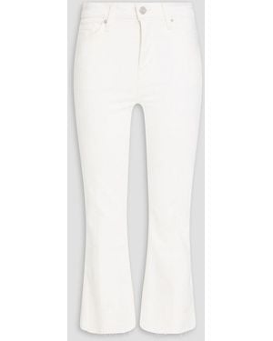 FRAME Hoch sitzende bootcut-jeans "le crop mini boot" - Weiß