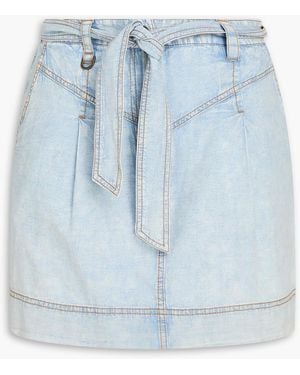 Zimmermann Cotton-Chambray Mini Skirt - Blue