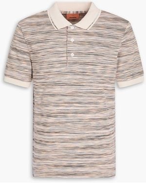 Missoni Space-Dyed Cotton-Piqué Polo Shirt - Orange