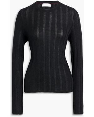 Veronica de Piante Maya Ribbed Cashmere Sweater - Black