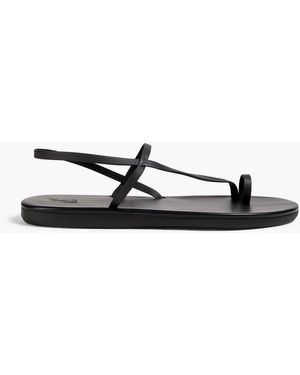 Ancient Greek Sandals Euterpe Leather Slingback Sandals - Black