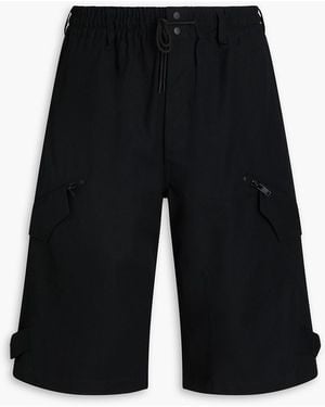 Y-3 Cotton Cargo Drawstring Shorts - White