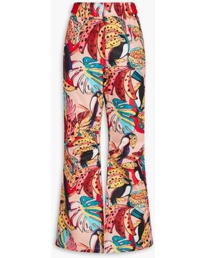 FARM Rio Printed Ripstop Ski Trousers - Red