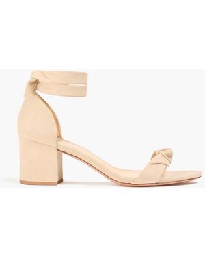 Alexandre Birman Clarita Bow-Detailed Suede Sandals - Natural