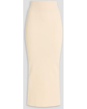 Wardrobe NYC Ribbed Cotton Maxi Skirt - Natural