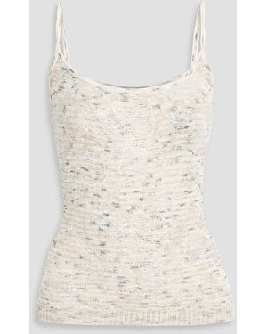 Missoni Sequin-Embellished Metallic Crochet-Knit Camisole - Natural