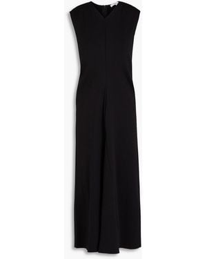 Tibi Ruched Scuba Midi Dress - Black