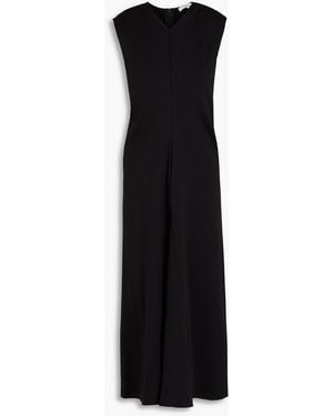 Tibi Ruched Scuba Midi Dress - Black