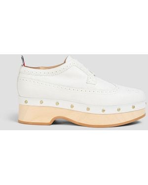 Thom Browne Perforated Leather Brogues - White