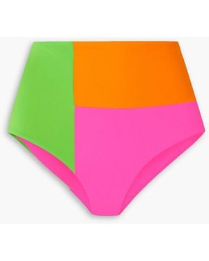 Mara Hoffman Lydia bikini-höschen aus stretch-econyl® in colour-block-optik - Pink