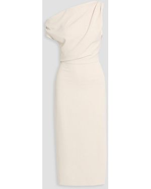 16Arlington Kira One-Shoulder Crepe Midi Dress - Natural
