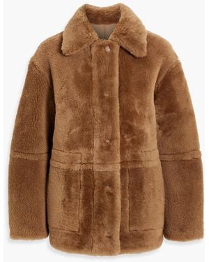 Vince Reversible Shearling Jacket - Brown