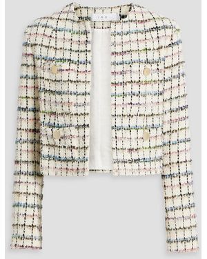 IRO Miora Metallic Bouclé-tweed Jacket - White