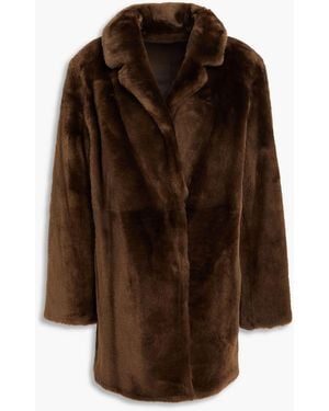 Yves Salomon Shearling Coat - Brown