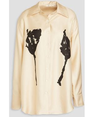 BITE STUDIOS Printed Silk-twill Shirt - Natural