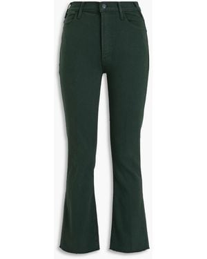 Mother The Hustler High-Rise Kick-Flare Jeans - Green