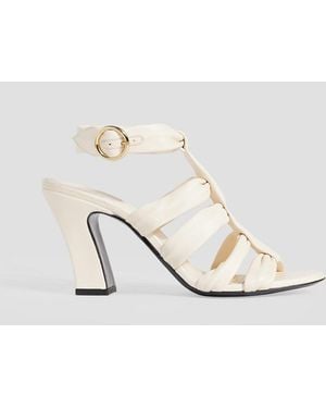 KHAITE Perth Leather Sandals - White