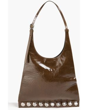 Rejina Pyo Sierra Eyelet-Embellished Leather Shoulder Bag - Brown
