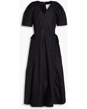 3.1 Phillip Lim Bloom Cotton-blend Poplin Midi Dress - Black