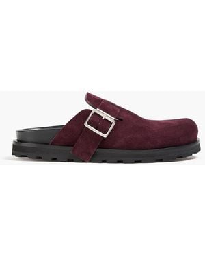 Jil Sander Suede Clogs - Purple