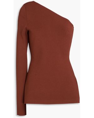 Victoria Beckham One-sleeve Knitted Top - Brown