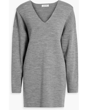 Anine Bing Essex Wool-Blend Mini Dress - Grey