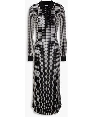Jonathan Simkhai Soleil Striped Knit-Jersey Midi Dress in Green | Lyst