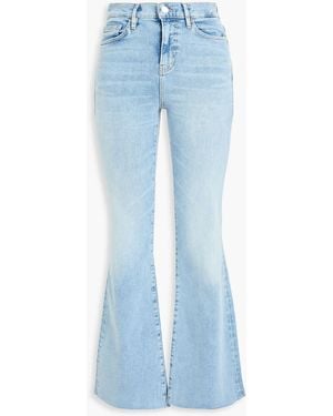 FRAME Le Easy Flare High-rise Flared Jeans - Blue
