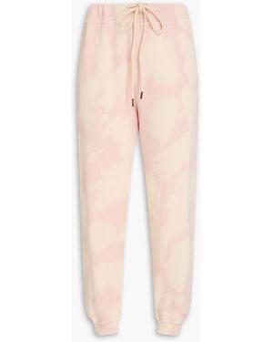 The Great Tie-Dyed French Cotton-Terry Track Trousers - Natural