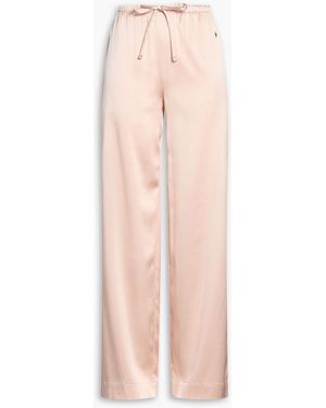 ÉTERNE Brody Stretch-Silk Wide-Leg Pants - Pink