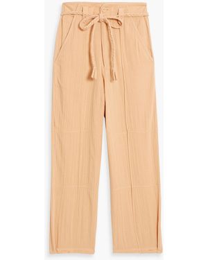 Joie Marin cropped hose mit geradem bein aus baumwollgaze - Natur