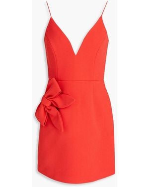 Rebecca Vallance Ally Bow-embellished Crepe Mini Dress - Red