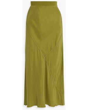 ATM Silk-charmeuse Maxi Skirt - Green