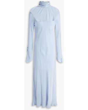 KHAITE Leibel Silk-crepe Maxi Dress - Blue