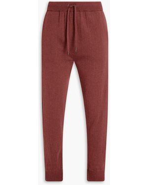 Derek Rose Finley Cashmere Joggers - Red