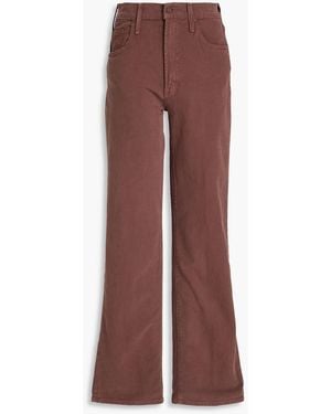 Mother Rambler High-Rise Straight-Leg Jeans - Purple